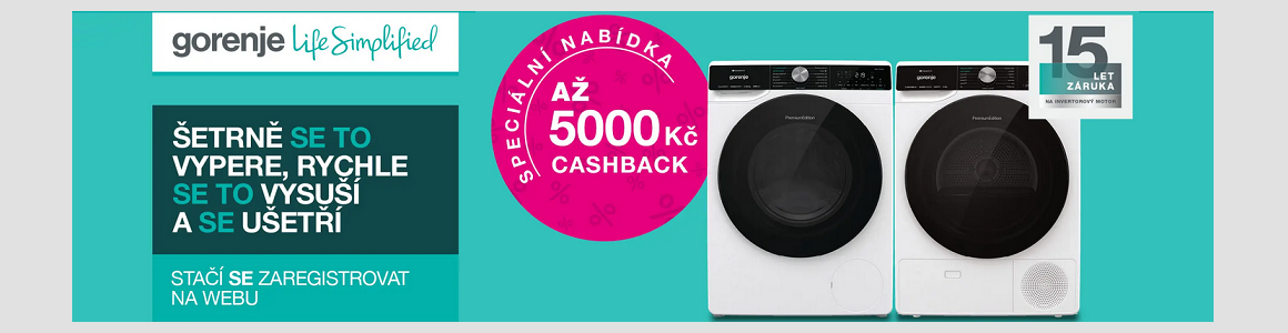 Akce CASHBACK Gorenje